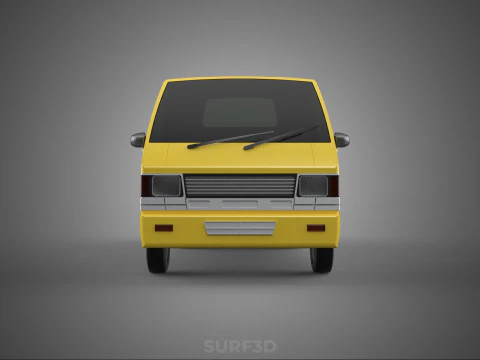 Tiefbett-Abschleppwagen, Autotransporter, geparkt, Abholung durch Bergungsdienst 3D Modell