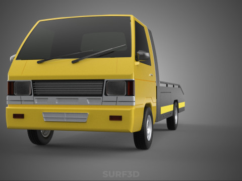 FLATBED TOW TRUCK CAR CARRIER PARKED RECOVERY SERVICE PICK UP Model 3D