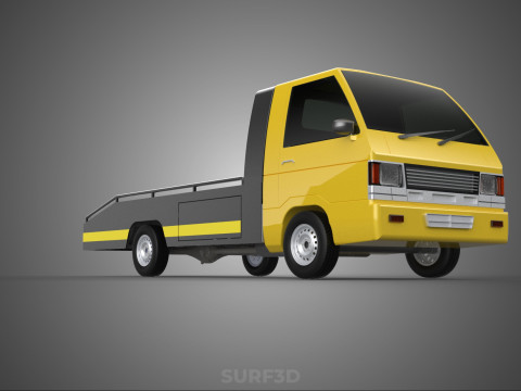 FLATBED TOW TRUCK CAR CARRIER PARKED RECOVERY SERVICE PICK UP Model 3D