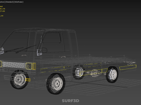FLATBED TOW TRUCK CAR CARRIER PARKED RECOVERY SERVICE PICK UP Model 3D