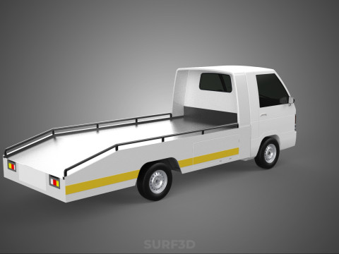 FLATBED TOW TRUCK TOWING TOWTRUCK PICK UP RECOVERY VEHICLE 3D Модель