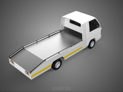 FLATBED TOW TRUCK TOWING TOWTRUCK PICK UP RECOVERY VEHICLE 3D Модель