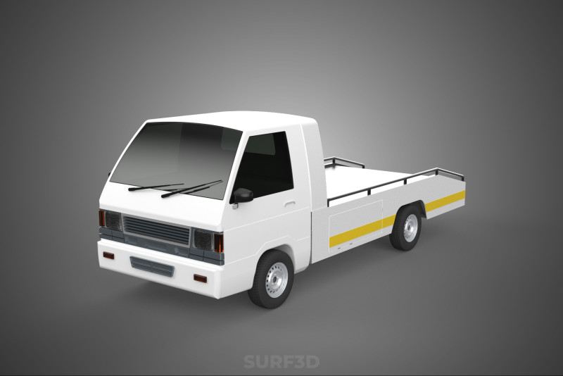 FLATBED TOW TRUCK TOWING TOWTRUCK PICK UP RECOVERY VEHICLE 3D Модель .c4d .max .obj .3ds .fbx .stl .blend