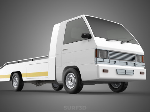 FLATBED TOW TRUCK TOWING TOWTRUCK PICK UP RECOVERY VEHICLE 3D Модель
