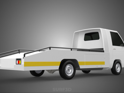 FLATBED TOW TRUCK TOWING TOWTRUCK PICK UP RECOVERY VEHICLE 3D Модель