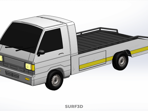 FLATBED TOW TRUCK TOWING TOWTRUCK PICK UP RECOVERY VEHICLE 3D Модель