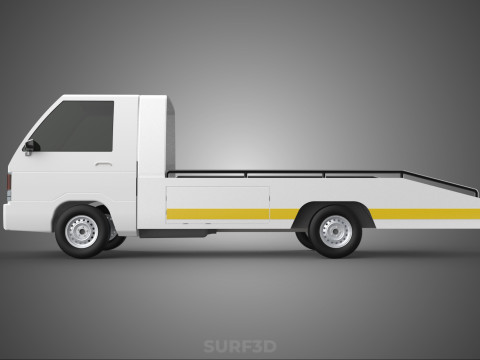FLATBED TOW TRUCK TOWING TOWTRUCK PICK UP RECOVERY VEHICLE 3D Модель