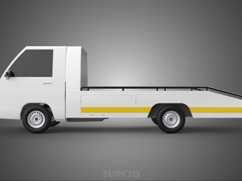 FLATBED TOW TRUCK TOWING TOWTRUCK PICK UP RECOVERY VEHICLE 3D Модель