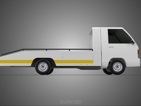 FLATBED TOW TRUCK TOWING TOWTRUCK PICK UP RECOVERY VEHICLE 3D Модель