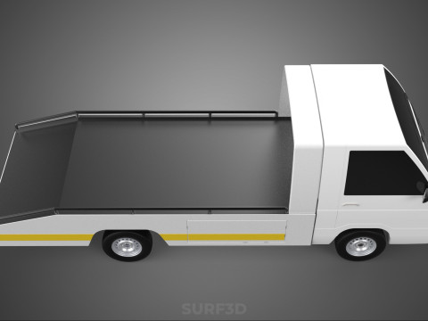 FLATBED TOW TRUCK TOWING TOWTRUCK PICK UP RECOVERY VEHICLE 3D Модель
