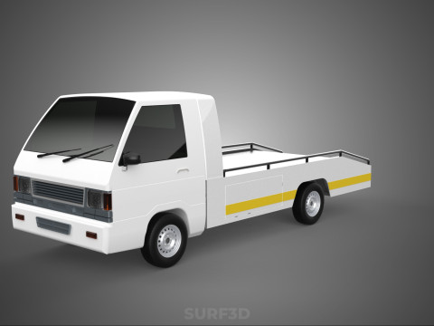 FLATBED TOW TRUCK TOWING TOWTRUCK PICK UP RECOVERY VEHICLE 3D Модель
