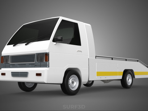 FLATBED TOW TRUCK TOWING TOWTRUCK PICK UP RECOVERY VEHICLE 3D Модель