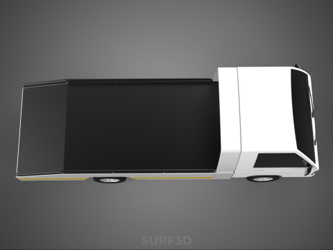 FLATBED TOW TRUCK TOWING TOWTRUCK PICK UP RECOVERY VEHICLE 3D Модель