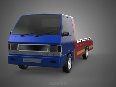 TOW TRUCK FLATBED TOWING MOTOR SERVICE PICK UP RECOVERY VEHICLE 3D Model