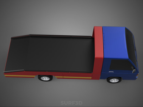 TOW TRUCK FLATBED TOWING MOTOR SERVICE PICK UP RECOVERY VEHICLE Modèle 3D