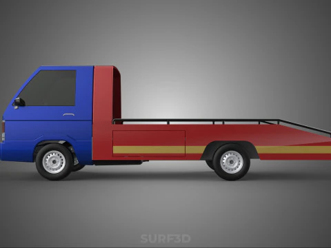 TOW TRUCK FLATBED TOWING MOTOR SERVICE PICK UP RECOVERY VEHICLE 3D Model