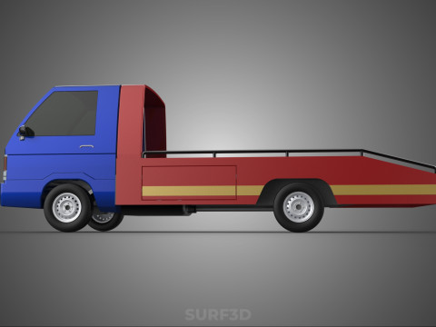 TOW TRUCK FLATBED TOWING MOTOR SERVICE PICK UP RECOVERY VEHICLE Modèle 3D