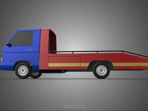 TOW TRUCK FLATBED TOWING MOTOR SERVICE PICK UP RECOVERY VEHICLE 3D Model