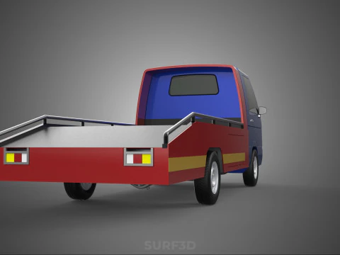 TOW TRUCK FLATBED TOWING MOTOR SERVICE PICK UP RECOVERY VEHICLE 3D Model