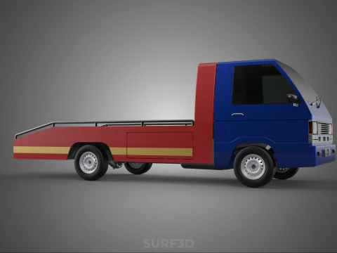 TOW TRUCK FLATBED TOWING MOTOR SERVICE PICK UP RECOVERY VEHICLE 3D Model