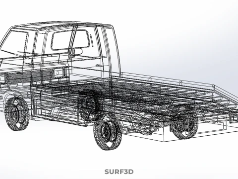 TOW TRUCK FLATBED TOWING MOTOR SERVICE PICK UP RECOVERY VEHICLE 3D Model