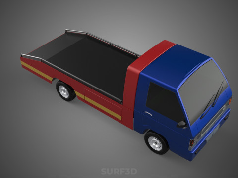 TOW TRUCK FLATBED TOWING MOTOR SERVICE PICK UP RECOVERY VEHICLE Modèle 3D
