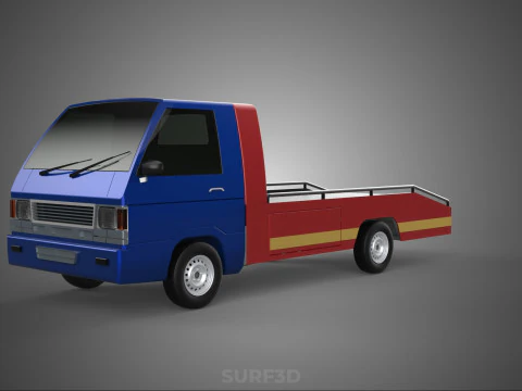 TOW TRUCK FLATBED TOWING MOTOR SERVICE PICK UP RECOVERY VEHICLE 3D Model