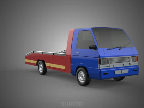 TOW TRUCK FLATBED TOWING MOTOR SERVICE PICK UP RECOVERY VEHICLE 3D Model