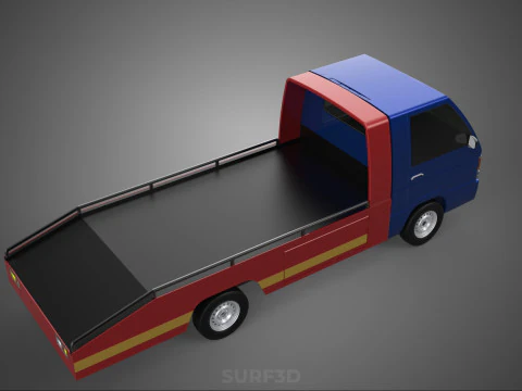 TOW TRUCK FLATBED TOWING MOTOR SERVICE PICK UP RECOVERY VEHICLE 3D Model