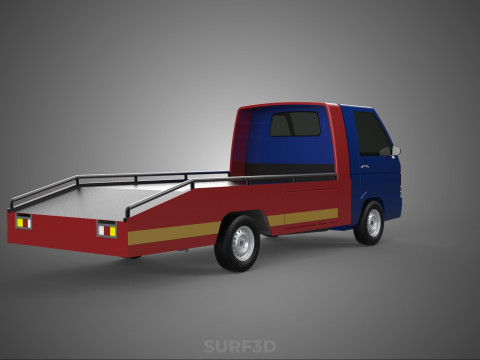 TOW TRUCK FLATBED TOWING MOTOR SERVICE PICK UP RECOVERY VEHICLE Modèle 3D