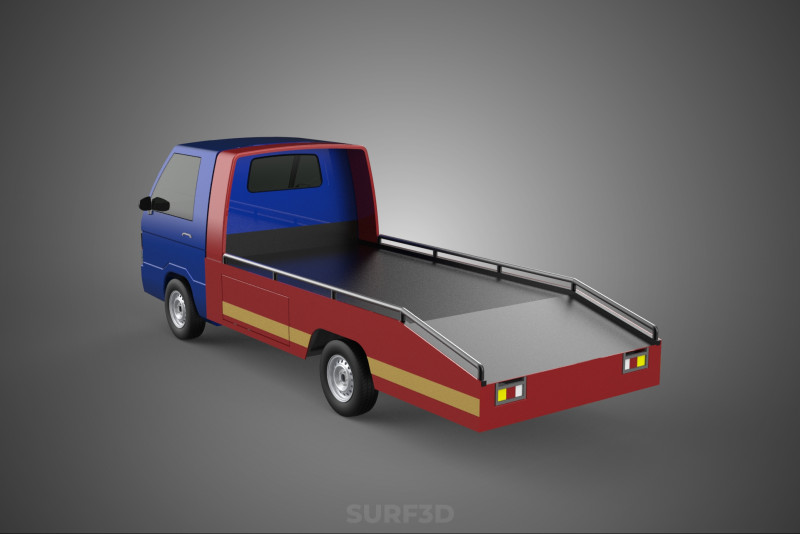 TOW TRUCK FLATBED TOWING MOTOR SERVICE PICK UP RECOVERY VEHICLE Modèle 3D .c4d .max .obj .3ds .fbx .stl .blend