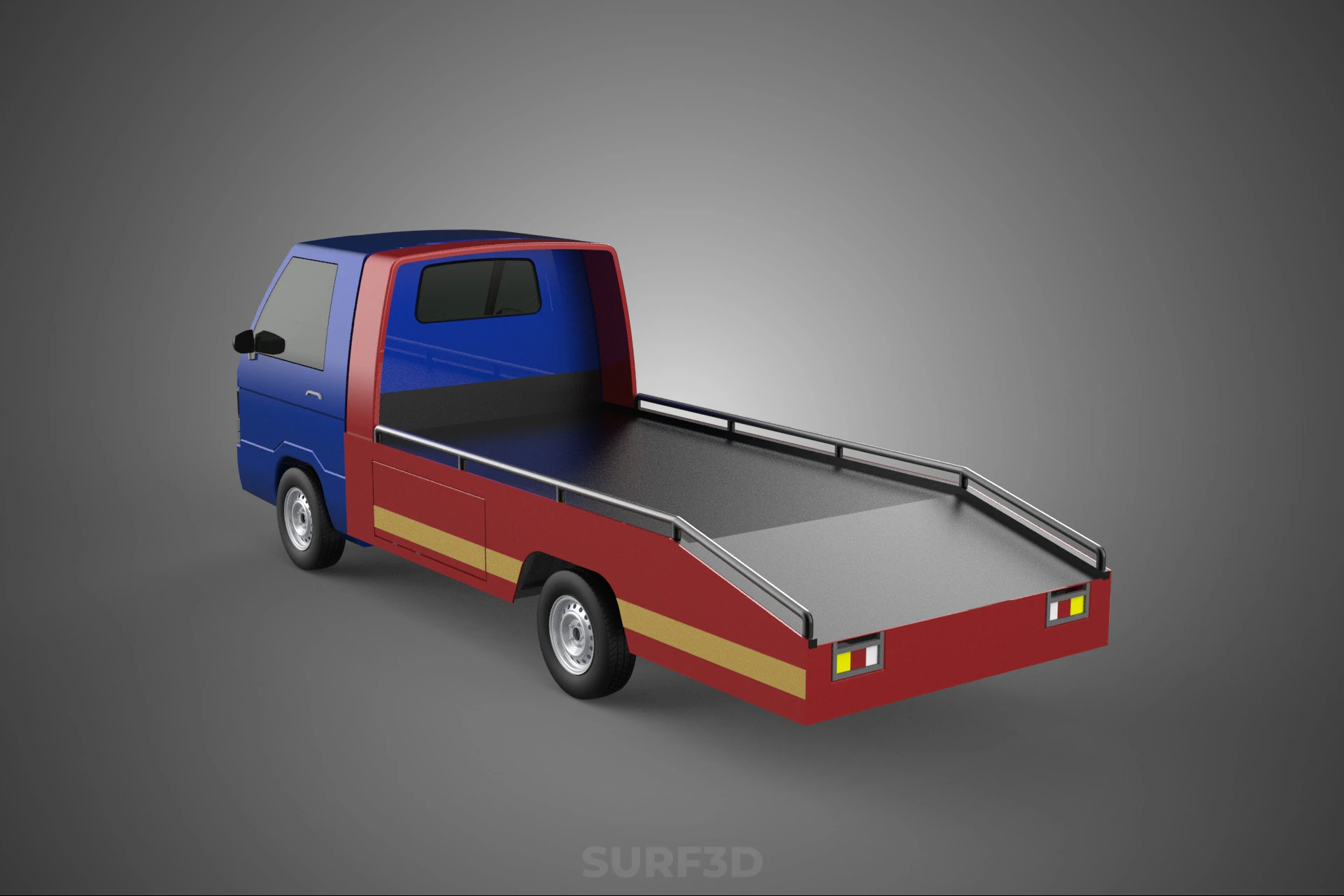 TOW TRUCK FLATBED TOWING MOTOR SERVICE PICK UP RECOVERY VEHICLE 3D Model .c4d .max .obj .3ds .fbx .stl .blend 