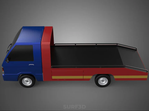 TOW TRUCK FLATBED TOWING MOTOR SERVICE PICK UP RECOVERY VEHICLE 3D Model