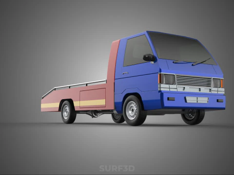 TOW TRUCK FLATBED TOWING MOTOR SERVICE PICK UP RECOVERY VEHICLE 3D Model