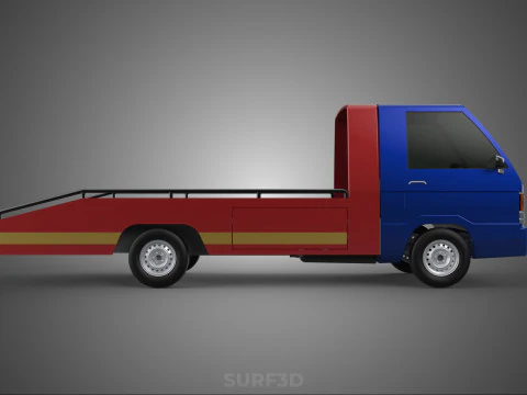 TOW TRUCK FLATBED TOWING MOTOR SERVICE PICK UP RECOVERY VEHICLE 3D Model