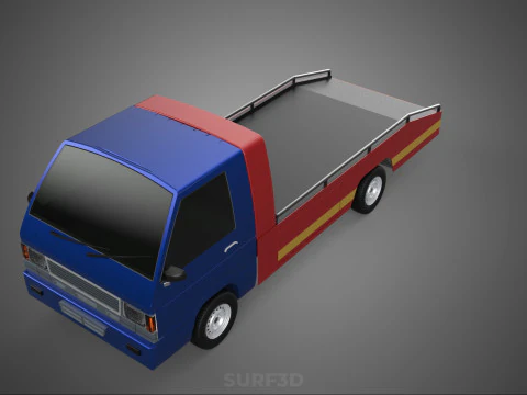 TOW TRUCK FLATBED TOWING MOTOR SERVICE PICK UP RECOVERY VEHICLE 3D Model