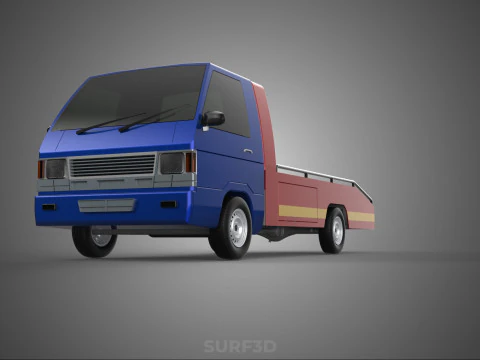 TOW TRUCK FLATBED TOWING MOTOR SERVICE PICK UP RECOVERY VEHICLE 3D Model