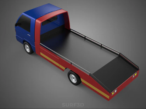 TOW TRUCK FLATBED TOWING MOTOR SERVICE PICK UP RECOVERY VEHICLE 3D Model