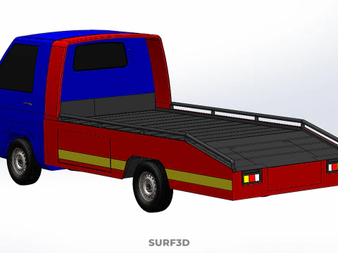 TOW TRUCK FLATBED TOWING MOTOR SERVICE PICK UP RECOVERY VEHICLE 3D Model
