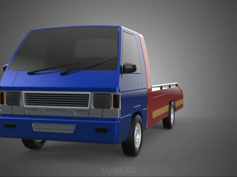 TOW TRUCK FLATBED TOWING MOTOR SERVICE PICK UP RECOVERY VEHICLE 3D Model