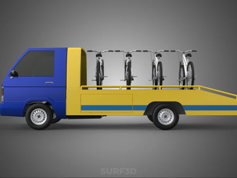 BICICLETA DE MONTANHA BICICLETA MTB TRILHA CAMINH&Atilde;O DE REBOQUE PLANO PICK UP Modelo 3D