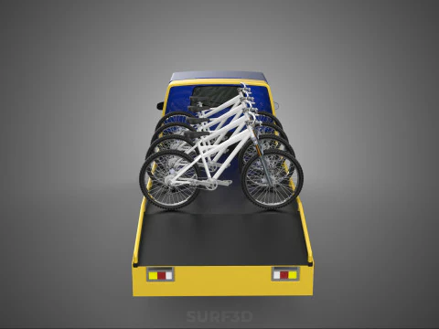 BICICLETA DE MONTANHA BICICLETA MTB TRILHA CAMINH&Atilde;O DE REBOQUE PLANO PICK UP Modelo 3D