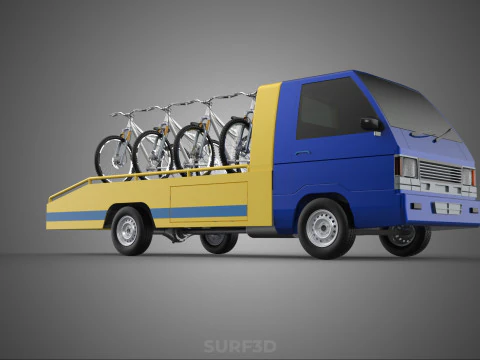 BICICLETA DE MONTANHA BICICLETA MTB TRILHA CAMINH&Atilde;O DE REBOQUE PLANO PICK UP Modelo 3D