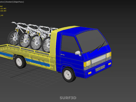BICICLETA DE MONTANHA BICICLETA MTB TRILHA CAMINH&Atilde;O DE REBOQUE PLANO PICK UP Modelo 3D