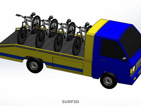 BICICLETA DE MONTANHA BICICLETA MTB TRILHA CAMINH&Atilde;O DE REBOQUE PLANO PICK UP Modelo 3D