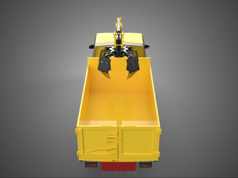 TRUCK HYDRAULIC CRANE GRAPPLE ARM SKIP BIN WASTE RECYCLE PICK UP 3D Model