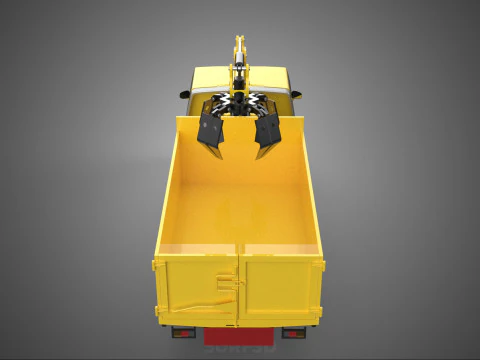 TRUCK HYDRAULIC CRANE GRAPPLE ARM SKIP BIN WASTE RECYCLE PICK UP 3D Model