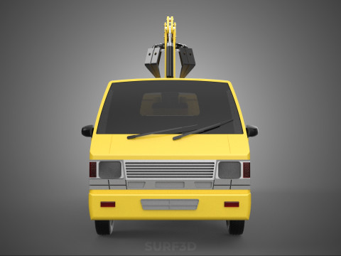 TRUCK HYDRAULIC CRANE GRAPPLE ARM SKIP BIN WASTE RECYCLE PICK UP 3D Model