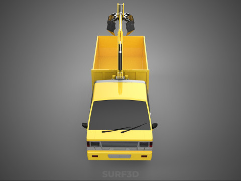 TRUCK HYDRAULIC CRANE GRAPPLE ARM SKIP BIN WASTE RECYCLE PICK UP 3D Model