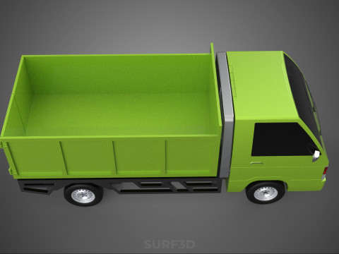 DELICA L300 GARBAGE RUBBISH TRASH WASTE CONTAINER DUMP TRUCK CAR 3D Модель